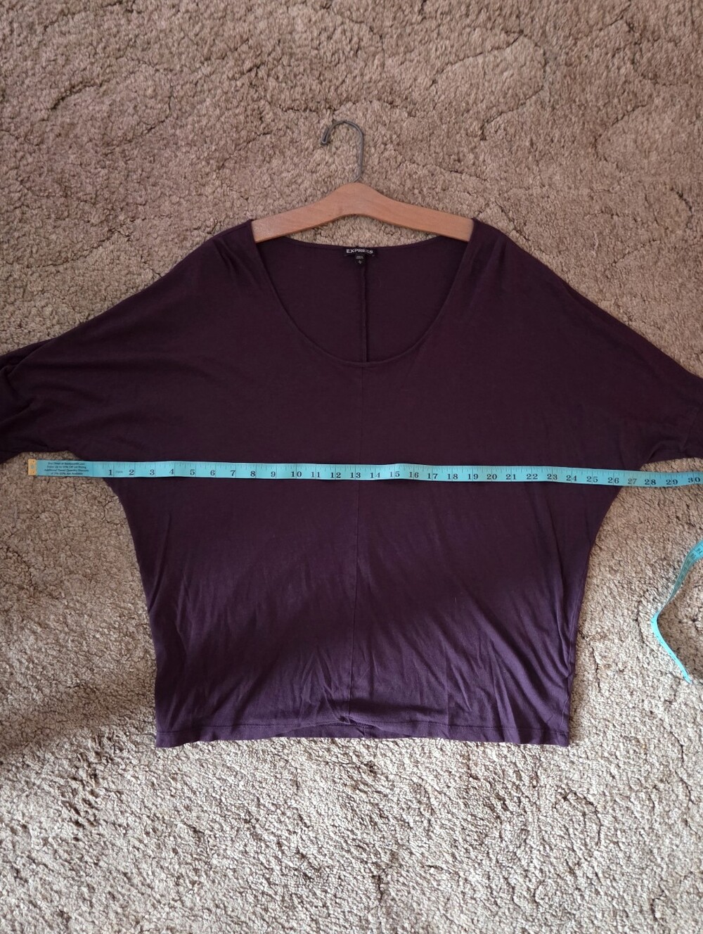 Express Plum Dolman Short Sleeve Tee